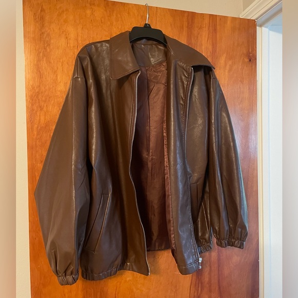 Women’s Brown Leather Jacket - Picture 1 of 5
